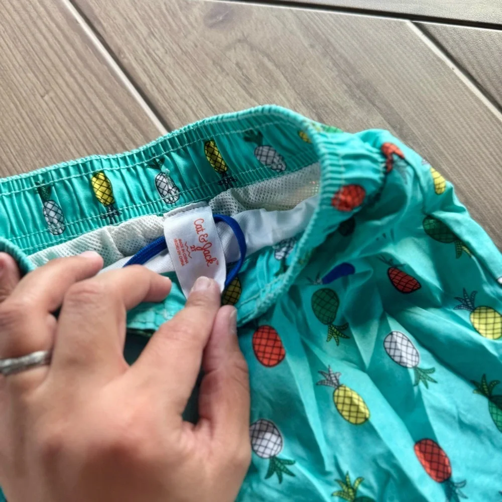 Cat & Jack l Pineapple Print Swim Shorts l Boy’s  Size : 2T